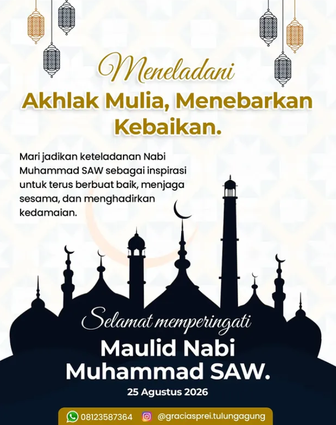 <p>Selamat memperingati Maulid Nabi Muhammad SAW 1